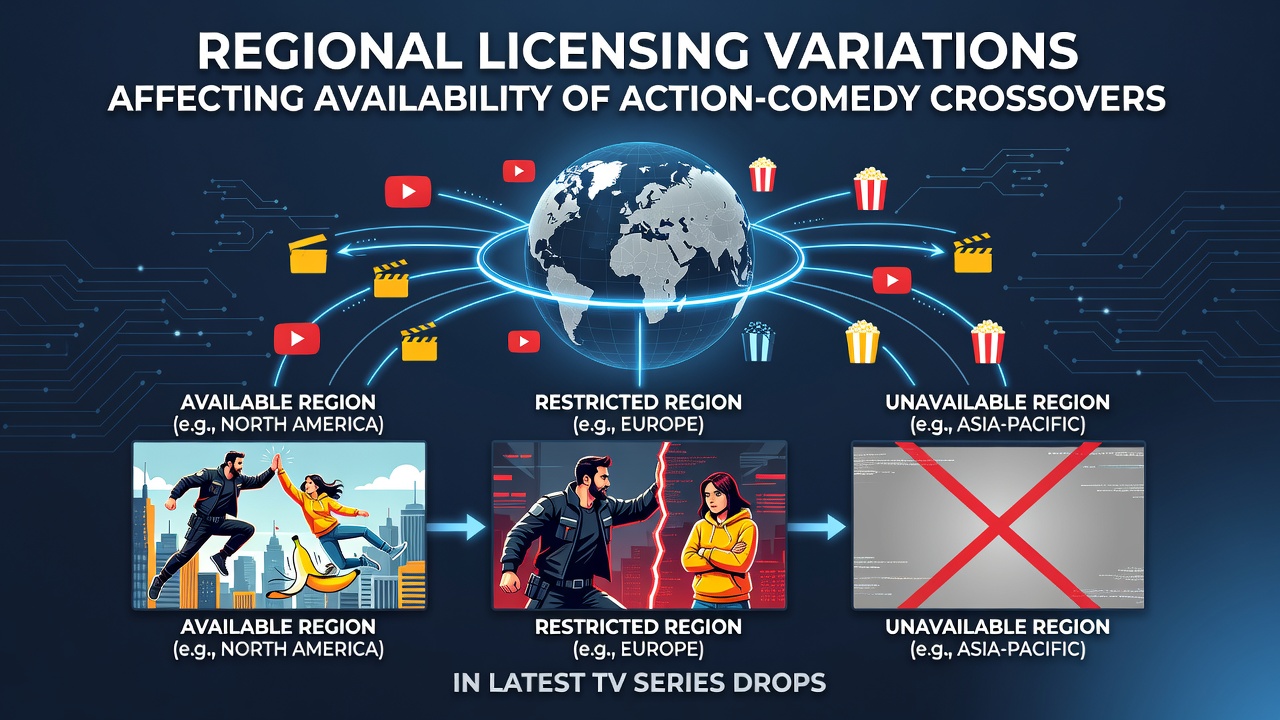 Regional licensing variations affecting availability of action-comedy crossovers in latest TV series drops