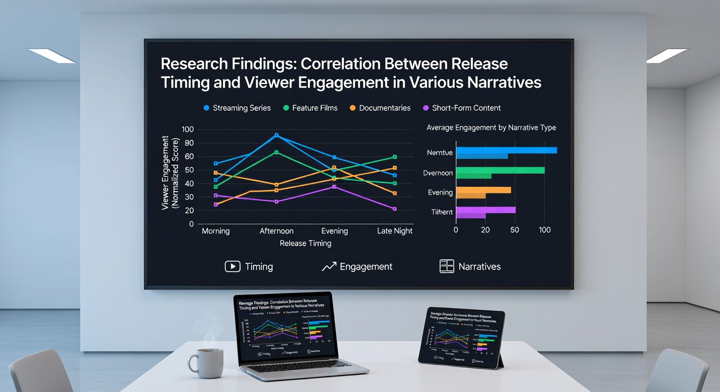 Chart illustrating engagement retention rates for serialized narratives released on different weekdays