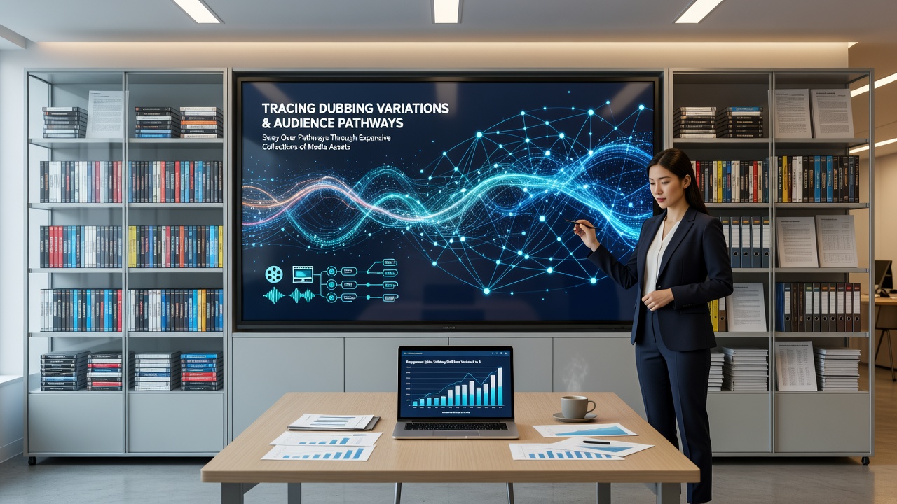 Audience navigation through dubbed content options in free streaming libraries